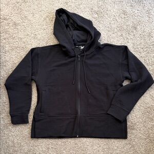 DKNY Black Textured Hoodie